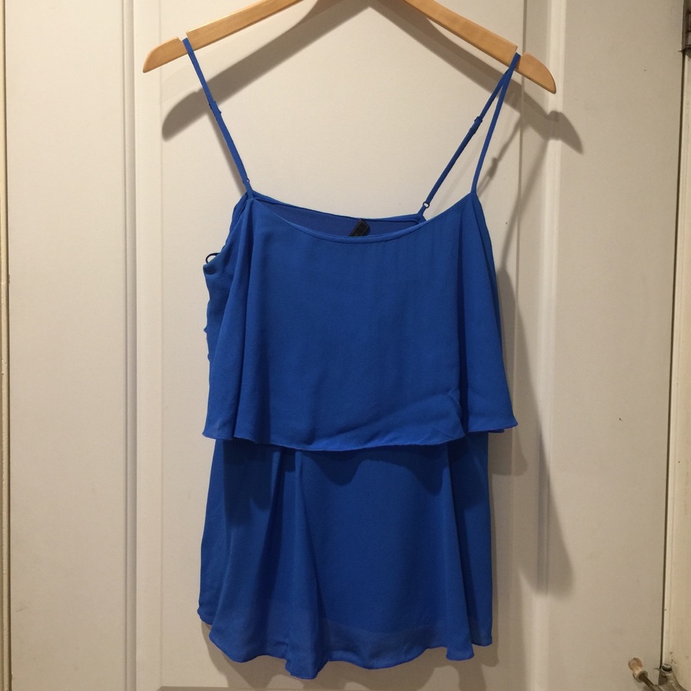 BCBG Max Azria Bright Blue Adjustable Swing Tank S